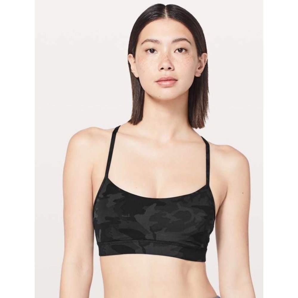 Lululemon Flow Y Bra *Nulu Incognito Camo Multi Grey (First Release) Sz 4